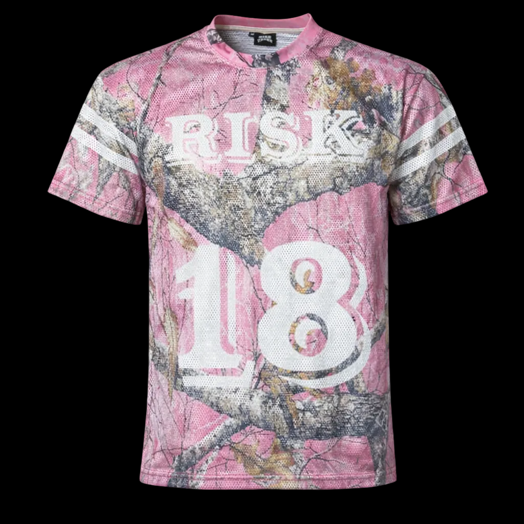 Pink Camouflage Mesh Jersey